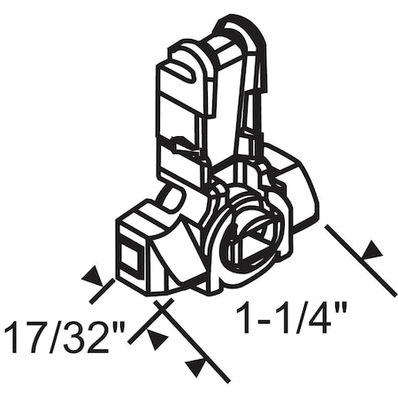Strybuc DROP IN T LOCK WHT PUCK OPEN 62-50047